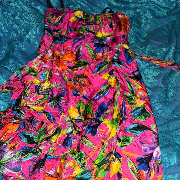 Beautiful Floral Summer Dress Vibrant S 80’s/90’s - Picture 4 of 9